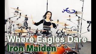 Iron Maiden  Where Eagles Dare drum cover by Ami Kim 72 [upl. by Flatto]