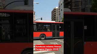 Autobuses urbanos Avanza Zaragoza Agosto 2024 [upl. by Blader]