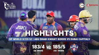 ILT20 S2  English HIGHLIGHTS  Dubai Capitals VS Abu Dhabi Knight Riders T20 Cricket  25th Jan [upl. by Airahcaz33]