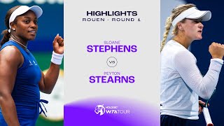 Sloane Stephens vs Peyton Stearns  2024 Rouen Round 1  WTA Match Highlights [upl. by Wsan]