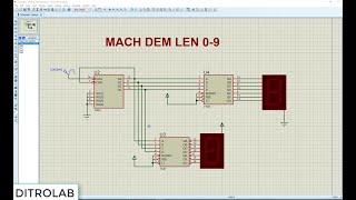 MẠCH ĐẾM 0 9 IC 7447 7490 [upl. by Luas]