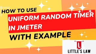 How to effectively use Uniform Random Timer in jmeter performancetesting [upl. by Kai861]