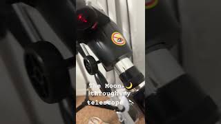 The Moon view through my telescope 🔭 space moon telescope beautiful waning gibbous subscribe [upl. by Cleti]