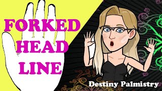 Forked head line Heart Line and Double Fate line Meanings Example Palm Reading [upl. by Sej]