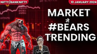 Nifty Prediction amp Bank Nifty Analysis for Wednesday 10 January 2024 nifty banknifty Tomorrow [upl. by Yesak]