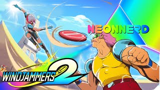 WINDJAMMERS 2 001 Neonnerd  Lets Play Windjammers 2 [upl. by Treulich]