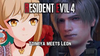 Yoimiya meets Leon in Resident Evil 4 [upl. by Dorsy]