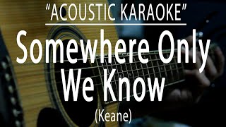 Somewhere only we know  Keane Acoustic karaoke [upl. by Zandra]