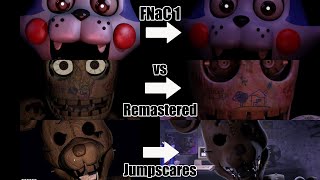 FNaC 1 vs FNaC 1 Remastered All Jumpscares 4K [upl. by Ladnar]