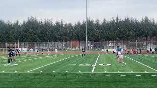 Lower Columbias Angelina Hopwood boots a free kick [upl. by Cadel]