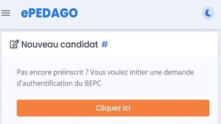 Concours DEntrée Au CAFOP 2023  Préinscription En Ligne  Authentification Du BEPC Possible [upl. by Hoffman]