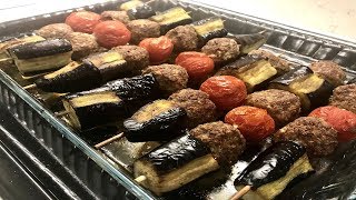 Fırında Şişte Köfteli Patlıcan Kebabı [upl. by Tad]