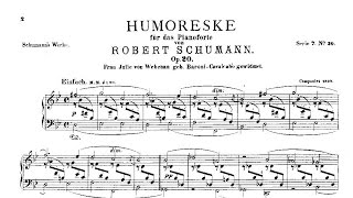 Robert Schumann Humoreske Op 20 1839 [upl. by Eanyl399]