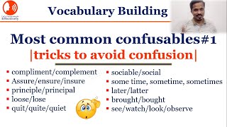 10 Most Common Confusables in English 1  No More Confusion NOW  Advanced English [upl. by Figge]