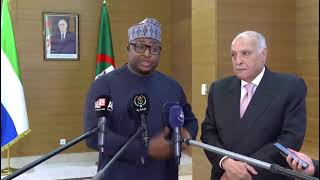 Sierra Leone And Algeria Build Strong Diplomatic Relationships Between the two Countries [upl. by Ydda]