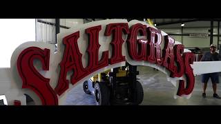 Saltgrass GRB  Signage Install [upl. by Imarej836]