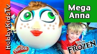 Mega GIANT PlayDoh Anna Surprise Egg Head HobbyKidsTV [upl. by Amelie960]