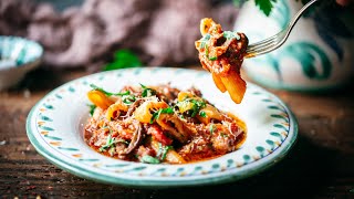 Pennoni with Sausage and Porcini Recipe [upl. by Ahseital]