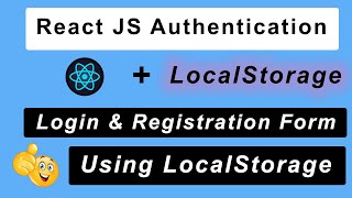 Login amp Register in React JS with Local Storage for Beginners in 37 Minutes Only  CodeWithViju [upl. by Yeuh997]