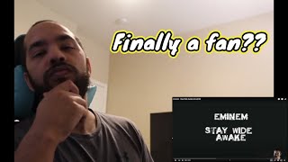 Eminem Stay Wide Awake Reaction This the track to make me a fan [upl. by Pratt]