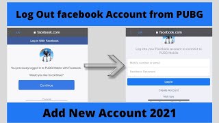 How To Log Out Facebook Account From PUBG amp Add New Account 2021 iOS devices [upl. by Leonelle]