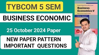 2024 Business Economic Paper Pattern  TYBCOM 5 SEM  Economic paper Pattern  Jitesh Sir [upl. by Yrtua562]