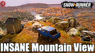 SnowRunner Hummer vs STEEP Mountain Trails amp AMAZING PEAK VIEW [upl. by Lurline]