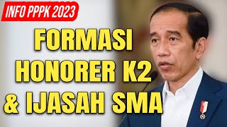 Berita Honorer Terbaru Hari Ini Formasi Honorer K2 Dan ijasah Sma Di Seleksi PPPK 2023  Info pppk [upl. by Wertheimer]