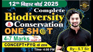 BIODIVERSITY AND CONSERVATION  ALL PYQ ONE SHOT by ST Sir  biology samarpan board  patna [upl. by Anirbas554]