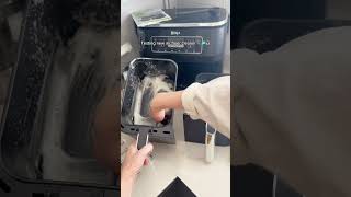 Testing new air fryer cleaner 🫧 fyp cleaningtips cleaninghacks airfryer cleantok cleaning [upl. by Halihs]