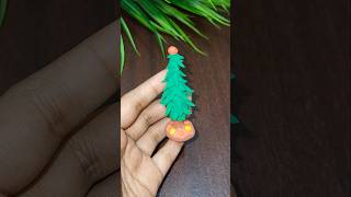 Diy mini christmas tree 🎄diy claycrafts christmastree christmas airdryclay shorts clayart [upl. by Ignacia]