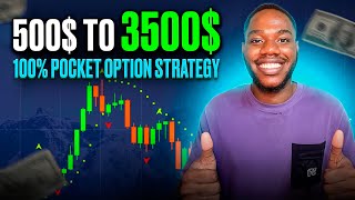 500 to 3500  100 Pocket Option Trading  MY 100 BEST STRATEGY for BINARY OPTIONS [upl. by Noteloc]