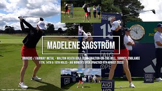 Madelene Sagström Golf Swing Driver FO amp DTL AIG Womens Open Walton Heath Golf Club August 2023 [upl. by Harlen112]