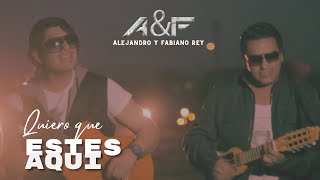 Alejandro y Fabiano Rey  Quiero que estés aqui [upl. by Biel693]