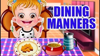 Baby Hazel Dining Manners  Fun Game Videos By Baby Hazel Games [upl. by Ogram]