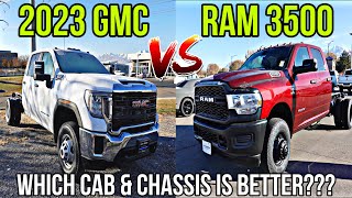 2023 GMC Sierra 3500 VS RAM 3500 Cab amp Chassis Comparison Who Makes The Best Commercial Truck [upl. by Garwood]