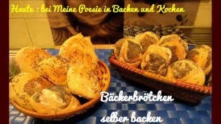 Rezept Brötchen selber Backen  knusprig amp lecker wie Bäckerbrötchen [upl. by Akinorev]