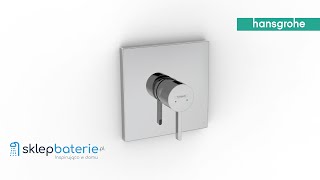 Hansgrohe Finoris Bateria prysznicowa do montażu podtynkowego Chrom Czarny Biały  SklepBateriepl [upl. by Azeret13]