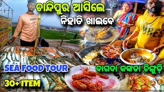 ଇଲିସି ମାଛ ଚିଙ୍ଗୁଡ଼ି Rate ଶସ୍ତା ଏଠି 🔥  Chandipur Sea Food Tour  Baleswar  Street Food Balasore [upl. by Bryana]