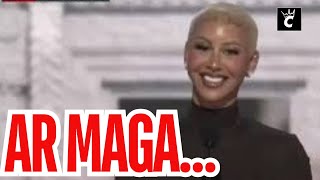 🔥🇺🇸 AmberRose POWERFUL 2024 RNC Speech donaldtrump trump reaction trending [upl. by Anayrb608]