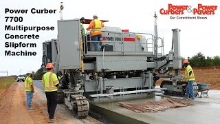 Overview  Power Curber 7700 Multipurpose Concrete Slipform Machine [upl. by Eidaj]