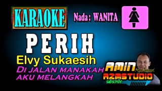 PERIH Elvy Sukaesih KARAOKE Nada WANITA [upl. by Alletse]