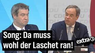 Song zur CDUKanzlerfrage quotMüssen wir jetzt den Laschet nehmenquot  extra 3  NDR [upl. by Ynoep]