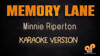 MEMORY LANE  Minnie Riperton KARAOKE HQ VERSION [upl. by Ellen785]