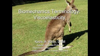 Biomechanics Terminology Viscoelasticity [upl. by Anchie419]