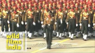 Impressive eyesright by Indian Army marchpast contingent at R  Day Parade [upl. by Wanids]