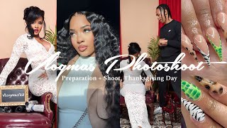 Vlog ♡ VLOGMAS PHOTOSHOOT PREPARATION THANKSGIVING DAY GLAM SHOOT DAY DISASTER  Vlogmas Day 5 [upl. by Eiddet]