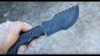 How to Acid Wash A Damascus Blade [upl. by Retnyw]