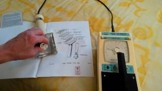 Nuclear Enterprises portable contamination meter PCM5 with alpha beta dual probe DP2 [upl. by Eeryk]