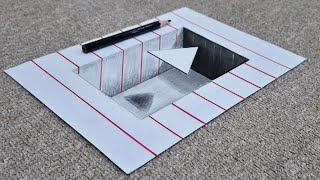 3d drawing on paper for beginners step by step [upl. by Soll]